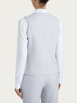 Gilet con quattro bottoni in Flannel Twill Neri Donna - Ragno