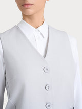 Gilet con quattro bottoni in Flannel Twill Neri Donna - Ragno