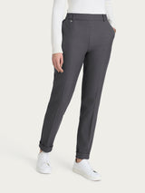 Pantalone chino slim con tasche in Flannel Twill Neri Donna - Ragno