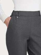 Pantalone chino slim con tasche in Flannel Twill Neri Donna - Ragno