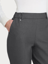 Pantalone chino slim con tasche in Flannel Twill Neri Donna - Ragno