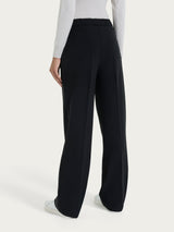 Pantalone ampio con tasche in Flannel Twill Neri Donna - Ragno
