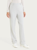 Pantalone ampio con tasche in Flannel Twill Neri Donna - Ragno