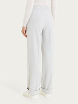 Pantalone ampio con tasche in Flannel Twill Neri Donna - Ragno