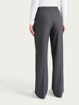 Pantalón ancho con bolsillos de Flannel Twill Negro para mujer - Ragno