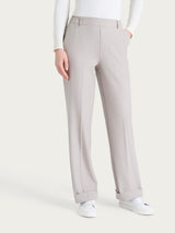 Pantalone ampio con tasche in Flannel Twill Grigi Donna - Ragno