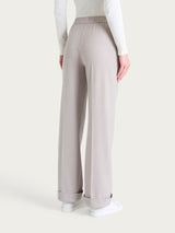 Pantalone ampio con tasche in Flannel Twill Grigi Donna - Ragno
