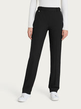 Pantalone dritto con tasche in Flannel Twill Neri Donna - Ragno