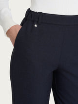 Pantalone dritto con tasche in Flannel Twill Blu Donna - Ragno