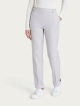 Pantalón recto con bolsillos de Flannel Twill Negro para mujer - Ragno