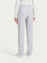 Pantalón recto con bolsillos de Flannel Twill Negro para mujer - Ragno