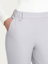 Pantalone dritto con tasche in Flannel Twill Neri Donna - Ragno