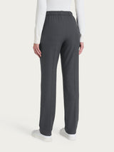 Pantalone dritto con tasche in Flannel Twill Neri Donna - Ragno