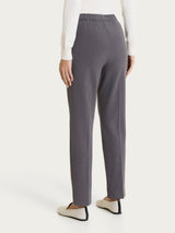 Pantalone dritto con tasche in Flannel Twill Neri Donna - Ragno