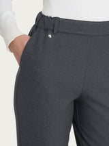 Pantalone dritto con tasche in Flannel Twill Neri Donna - Ragno