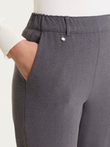 Pantalone dritto con tasche in Flannel Twill Neri Donna - Ragno