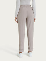 Pantalone dritto con tasche in Flannel Twill Grigi Donna - Ragno