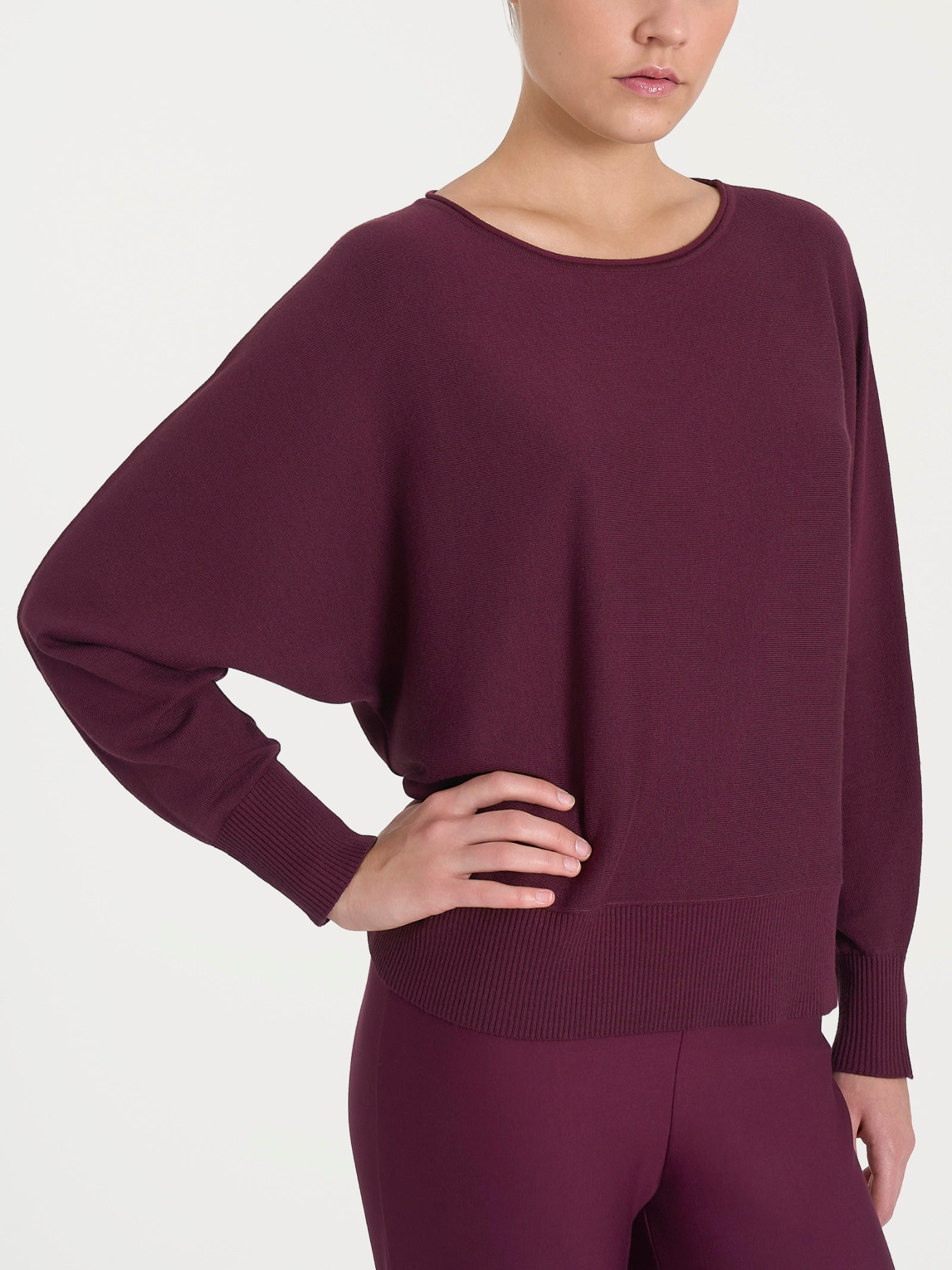 Maglia con manica pipistrello Four Seasons Viola Donna - Ragno
