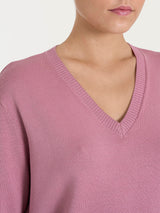 Jersey con cuello en V Four Seasons Rosa para mujer - Ragno