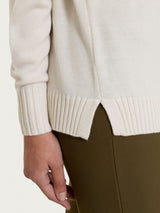 Maglia girocollo leggera in Merino Soft Bianchi Donna - Ragno