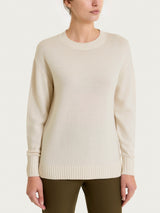 Maglia girocollo leggera in Merino Soft Bianchi Donna - Ragno