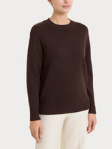 Maglia girocollo leggera in Merino Soft Marroni Donna - Ragno