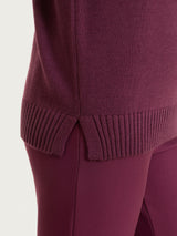 Maglia girocollo leggera in Merino Soft Viola Donna - Ragno