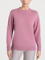 Maglia girocollo leggera in Merino Soft Rosa Donna - Ragno