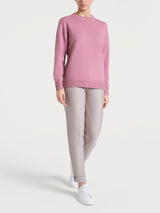 Maglia girocollo leggera in Merino Soft Rosa Donna - Ragno