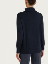 Dolcevita leggero in Merino Soft Blu Donna - Ragno