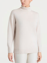 Dolcevita leggero in Merino Soft Bianchi Donna - Ragno