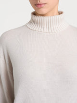 Dolcevita leggero in Merino Soft Bianchi Donna - Ragno