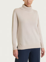 Dolcevita leggero in Merino Soft Bianchi Donna - Ragno