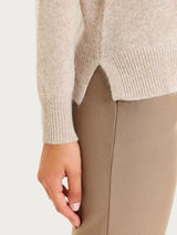 Maglia girocollo tinta unita in Natural Soft Grigi Donna - Ragno