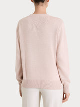 Maglia girocollo tinta unita in Natural Soft Rosa Donna - Ragno