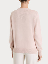 Maglia girocollo tinta unita in misto Lana e Angora Rosa Donna - Ragno