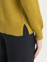 Maglia girocollo tinta unita in Natural Soft Gialli Donna - Ragno