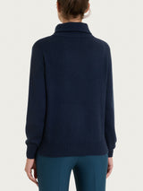 Maglia con collo a ciambella in Natural Soft Blu Donna - Ragno