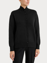 Cardigan con collo alto in Natural Soft Neri Donna - Ragno