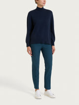 Lupetto in misto Lana e Angora Blu Donna - Ragno
