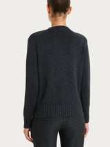 Maglia girocollo in filato Winter Cotton Neri Donna - Ragno