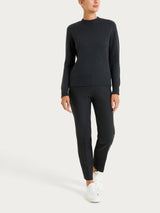 Maglia girocollo in filato Winter Cotton Neri Donna - Ragno