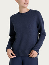 Maglia girocollo in filato Winter Cotton Azzurri Donna - Ragno