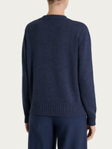 Maglia girocollo in filato Winter Cotton Azzurri Donna - Ragno