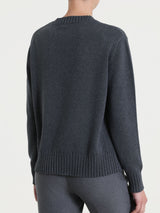 Maglia girocollo in filato Winter Cotton Neri Donna - Ragno