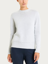 Maglia girocollo in filato Winter Cotton Grigi Donna - Ragno