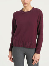 Maglia girocollo in filato Winter Cotton Viola Donna - Ragno