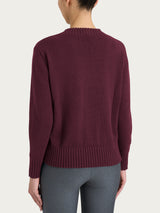 Maglia girocollo in filato Winter Cotton Viola Donna - Ragno