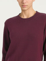 Maglia girocollo in filato Winter Cotton Viola Donna - Ragno