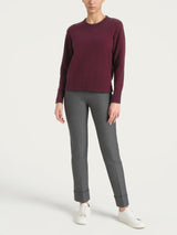 Maglia girocollo in filato Winter Cotton Viola Donna - Ragno